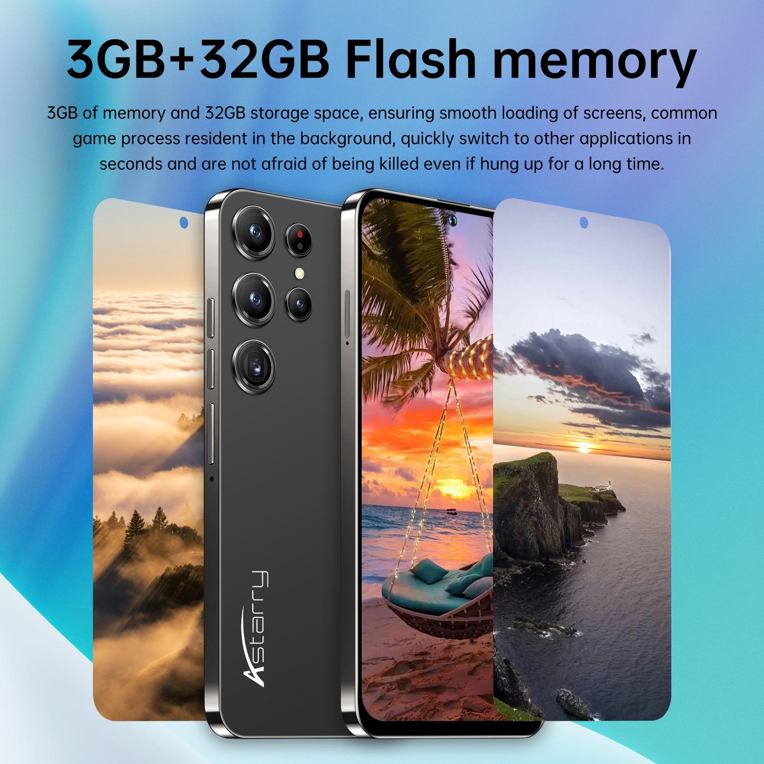 Astarry -25 Ultra Large Screen Smartphone, 6.56-Inch Screen, 32GB+32GB/32GB+64GB Storage, 3800mah Battery, 13mp Camera, Dual Sim, Android Os