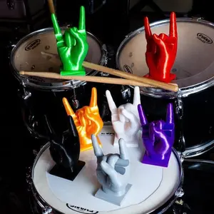New Funny Drummer Resin Craft, Humorous Middle Finger Resin Drummer Stand, Unique Decorative Item for Music Lovers