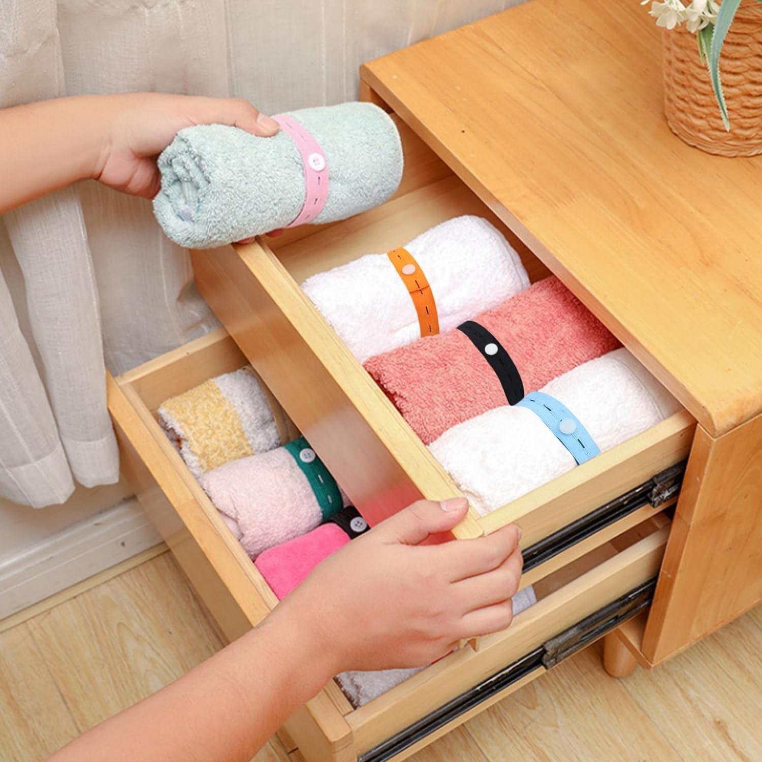 Elastic Bands with Buttonholes, Adjustable Clothing & Blanket Storage Straps, Ideal for Sewing Projects, Durable Fabric Design