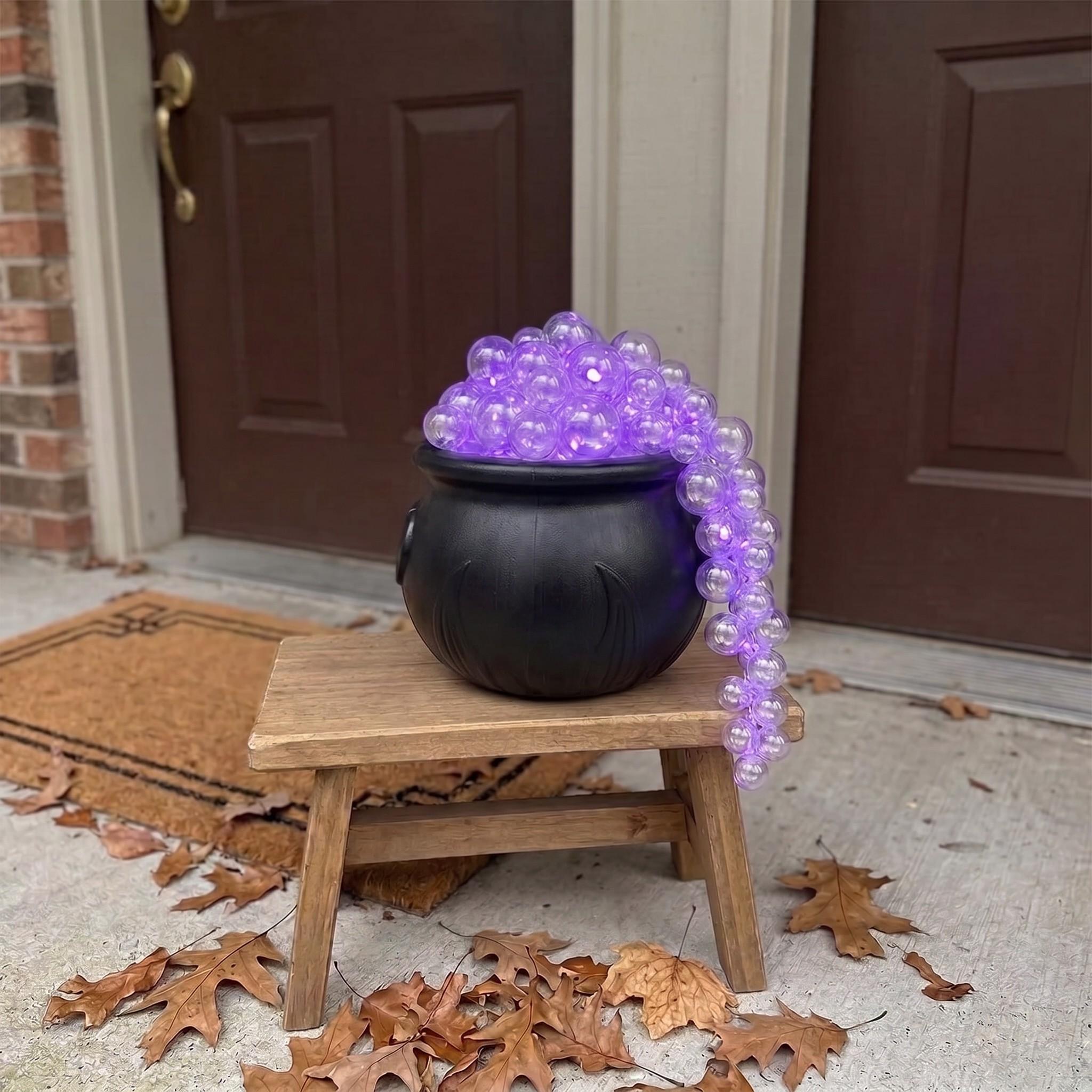 DIY Bubbling Witch’s Cauldron Centerpiece, Create Eerie Elixir, Spooky Table & Shelf Decor, Adult Halloween Sorcery, No Precious Metal Plating