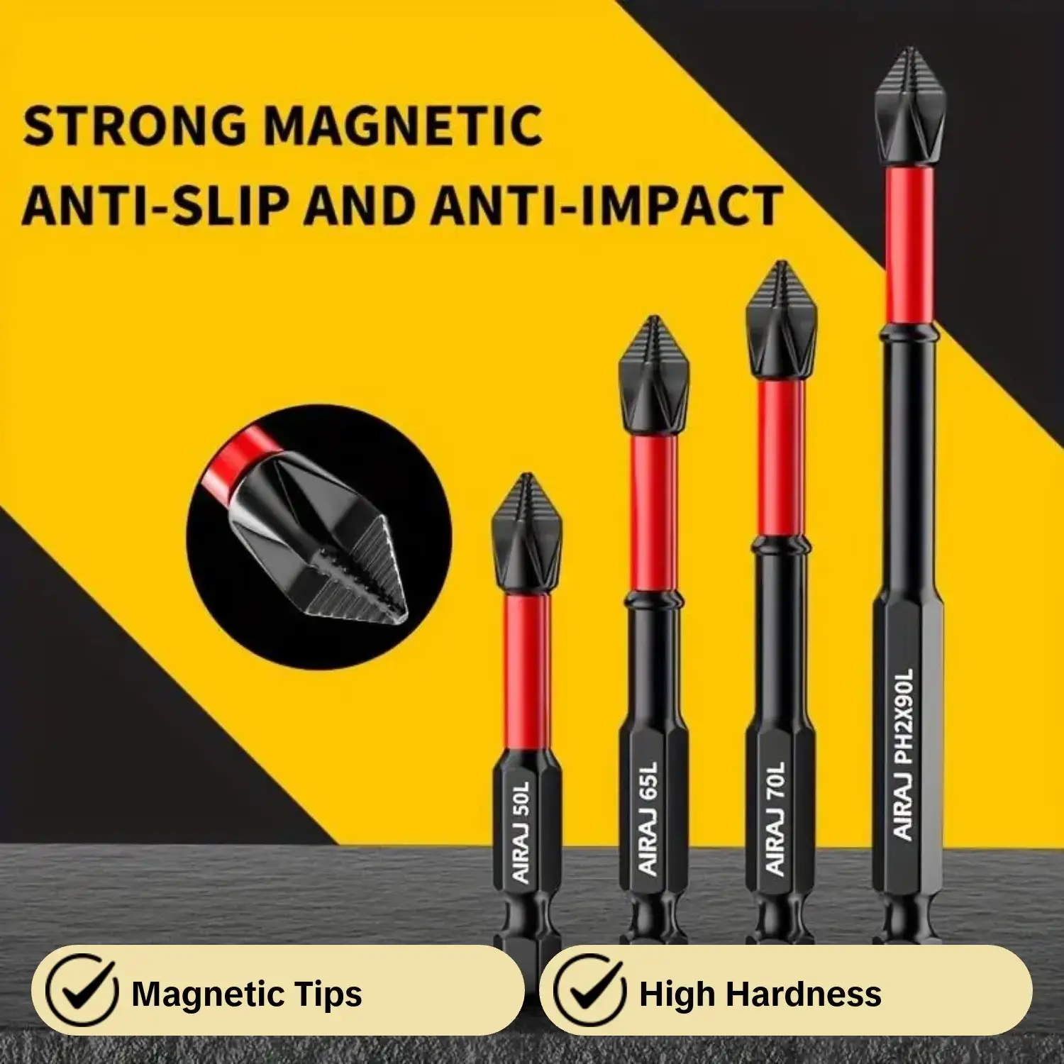 Magnetic Phillips Screwdriver Bit Set, High Hardness Screwdriver Bit Set, Professional Assembly & Disassembly Tool Accessories for Electric & Manual Drill, Replaceable Screwdriver Bits