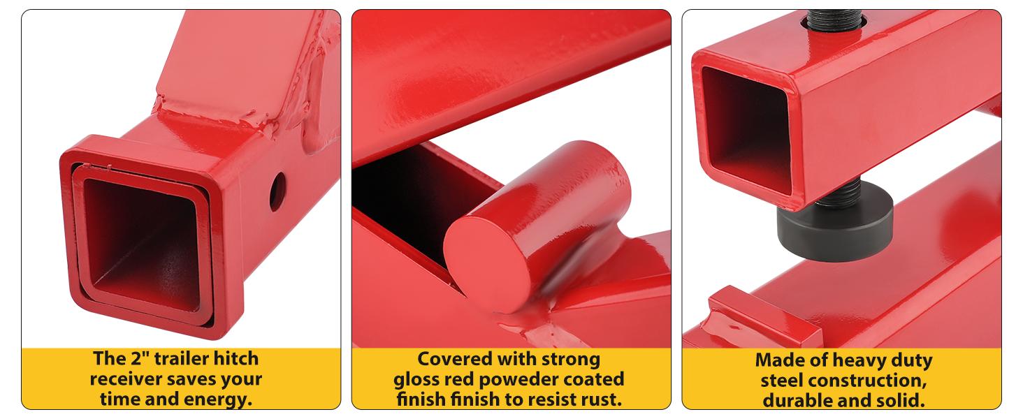 Nilight Clamp On Trailer Hitch 2" Ball Mount Receiver Adapter Compatible with Tractor Bucket Forklift Bucket Trailer Hitch Attachment Adapter for Deere Bobcat Tractor Bucket  Lorry Parts Truck Vehicle dealsforyoudays