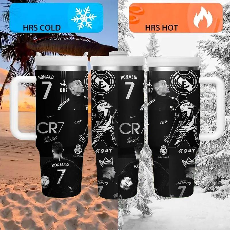 1pc Cr7c Stainless Steel Insulated Travel Mug, Long-Lasting Temperature Control, Cute Cartoon Design, Leak-Proof, BPA-Free, Ideal for Outdoor & Daily Use