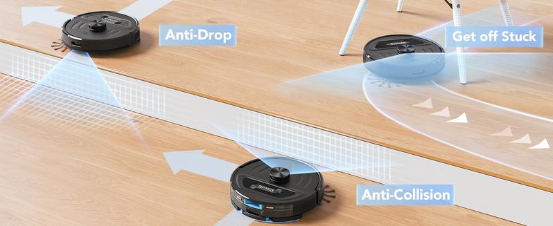 BPMIO B20 Ultra Robot Vacuum Cleaner with Mop 6000Pa Suction 120 Min Runtime LIDAR Navigation Auto Carpet Boost Smart App Control Multi Function Vacuuming