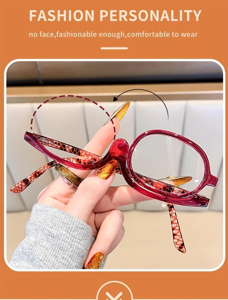 Colorful makeup reading glasses with multi-functional spring legs, super light and 180-degree rotatable reading glasses, with a free glasses cleaning cloth Multiple color combinations are available, High Quality Eyewear
