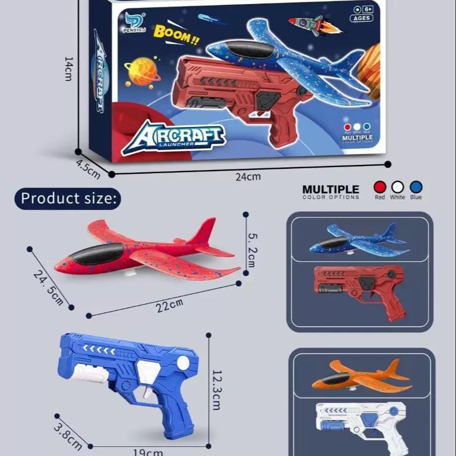 9.45'' Foam Glider Plane Toy for Boys, Flying Toys Birthday Gifts for Boys Girls Ages 4-12, Fun Outdoor Play Equipment