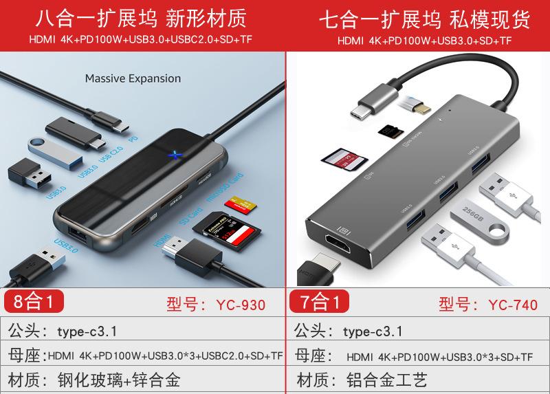Type-C card reader, multifunctional all-in-one OTG mini TF camera SD card reader compatible with Apple and Huawei