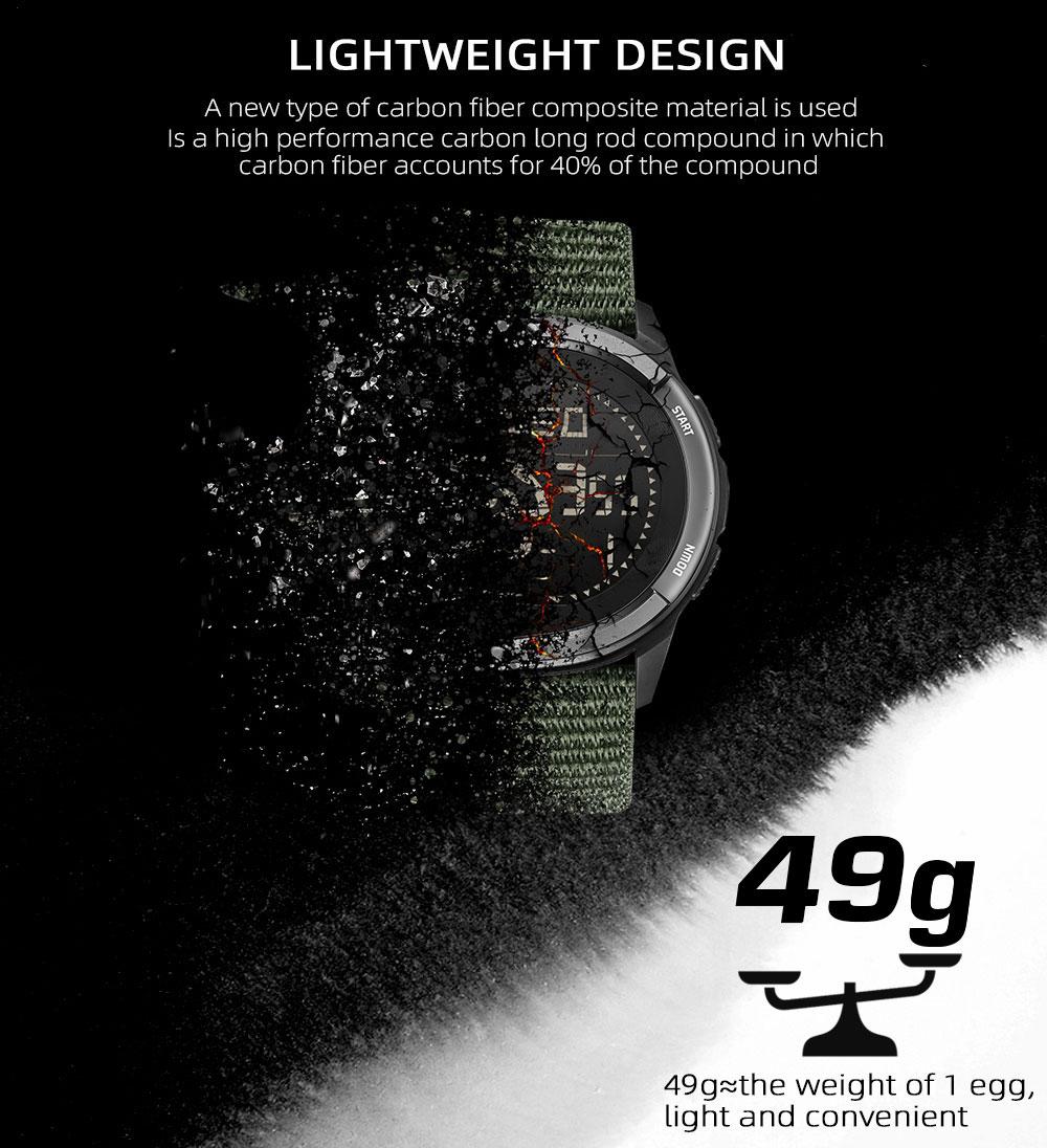 Men's Digital Carbon fiber Watch Shock Militray Sports Super Light Outdoor Compass Waterproof 50M Wristwatches Men's Digital Carbon fiber Watch Shock Militray Sports Super Light Outdoor Compass Waterproof 50M Wristwatches