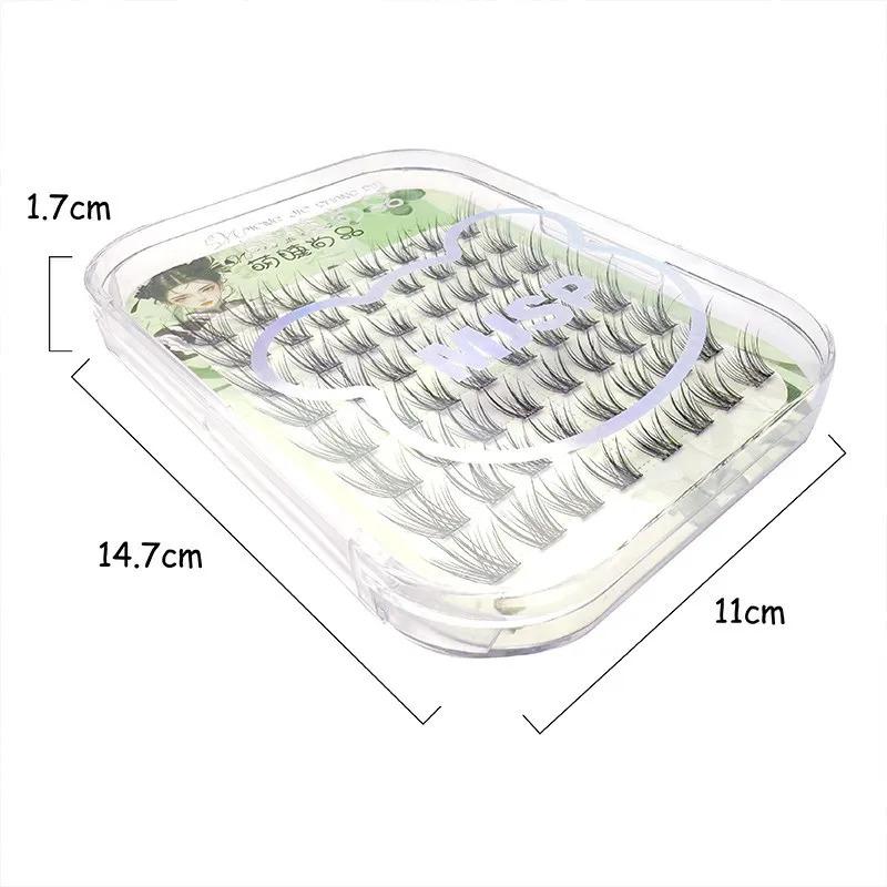 Self Adhesive False Eyelashes Glue Free No Glue Needed Fluffy Fox Eye Style Natural Look Chinese Style Wispy Eyelashes 10-14mm