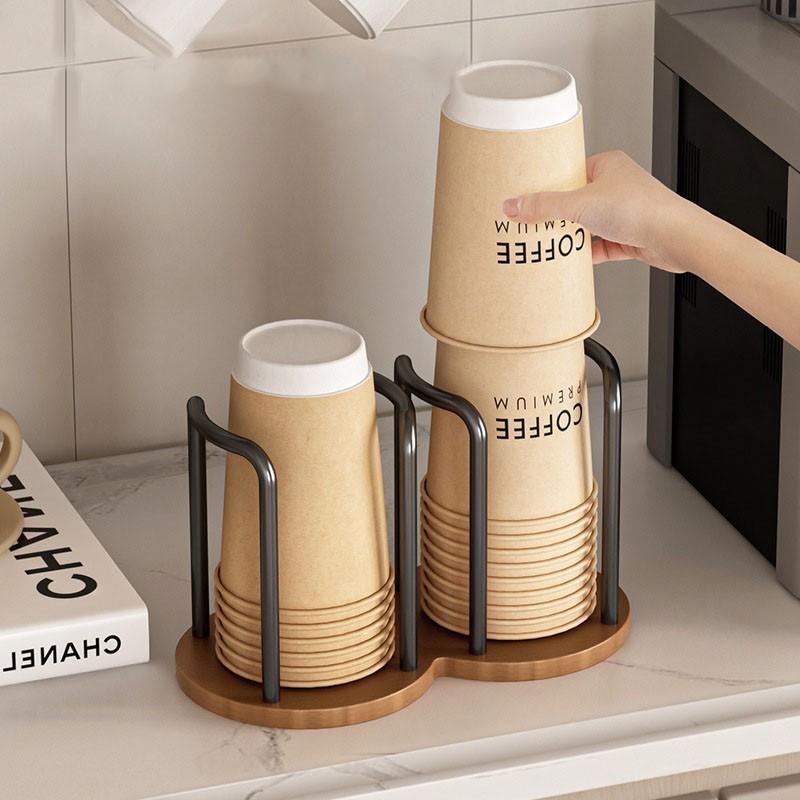 1PC Minimalist Cup Holder, Practical Disposable Cup Rack for Home & Coffee Shop, Multi-Function Dispenser, Storage Organizer for Living Room Table, Dining Bar Counter