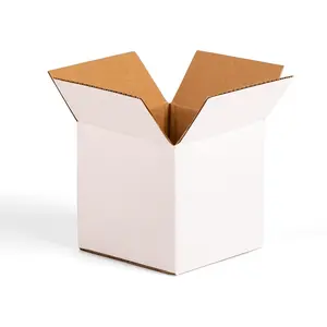 White 5x5x5 inches Shipping Boxes, Corrugated Cardboard 5x5 Box for Small Business Mailing, Packaging and Storing, 15 Pack