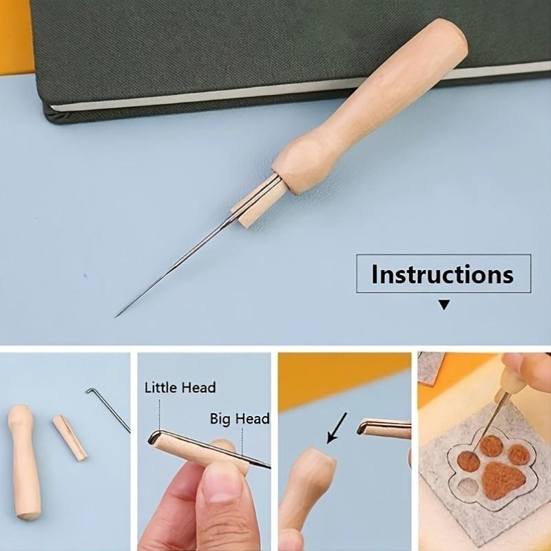 54-Piece Needle Felting Kit + Tools, Beginner Wool Felt Set, Includes Instructions for Making Animals, DIY Craft Supplies, Diy Handmade Craft