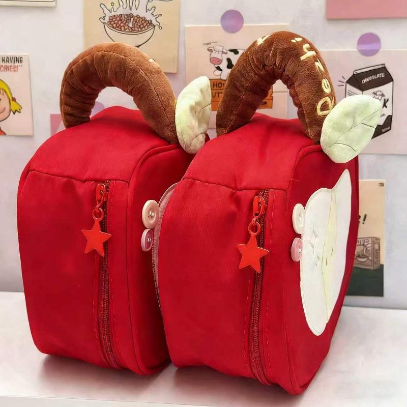 Half Apple Camera Storage Bag, Korean Style Cute Makeup Bag, Travel Portable Polaroid Organizer, Stylish and Functional Accessories