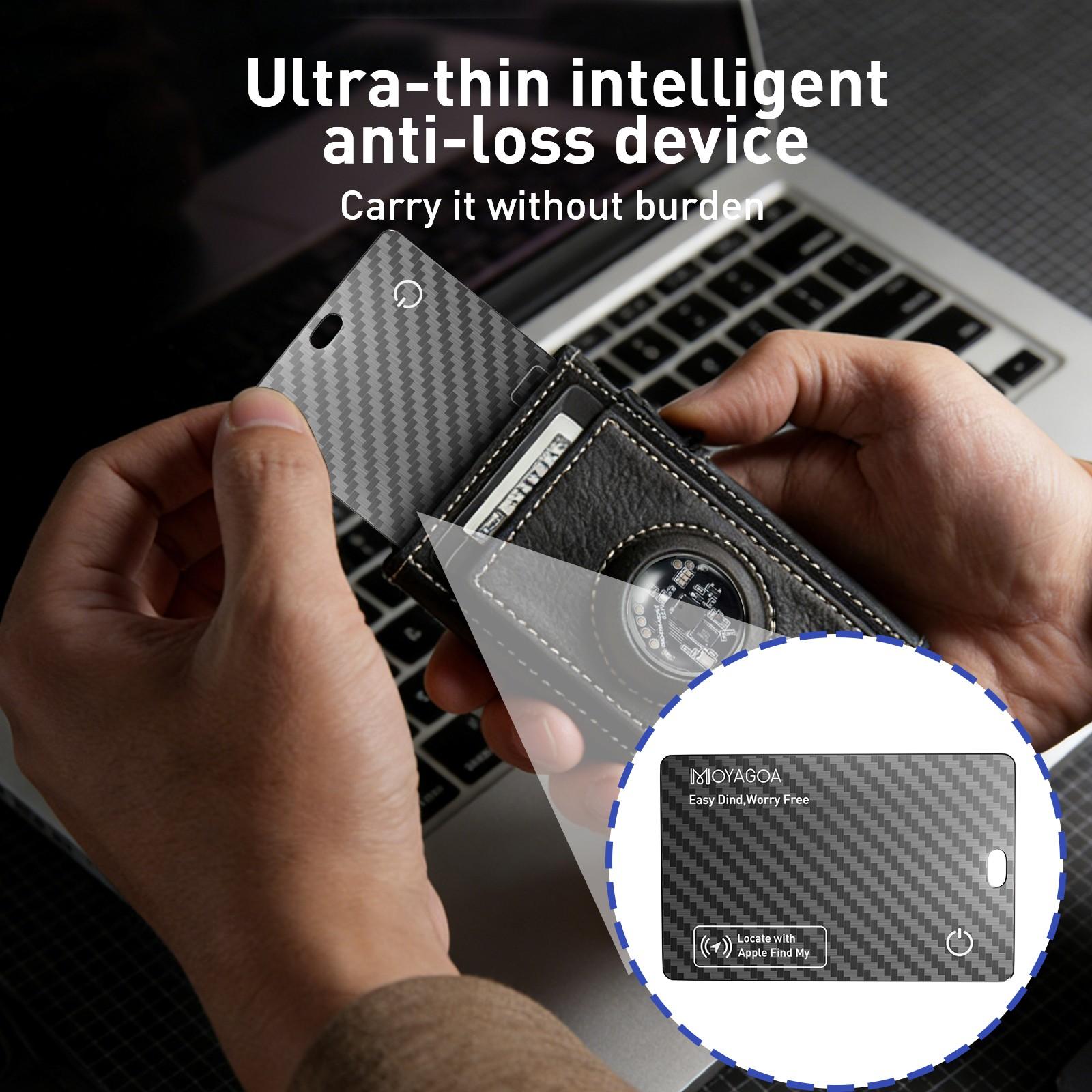1PC Ultra-Thin Tracking Card for Luggage Tags, Passports, Phones, Wireless Charging Wallet Locator, Compatible with Apple & Android Global Tracking