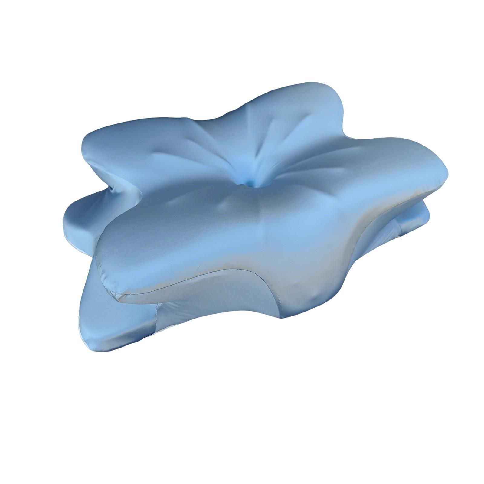 Silk Contour Pillow, Double-Sided Memory Foam Pillow, Contoured Memory Foam, Soft Pillow Surface, Fills Neck Space, Suitable for Side Sleepers, Removable and Breathable Pillowcase, Provides Hand Rest Area for Stomach Sleepers