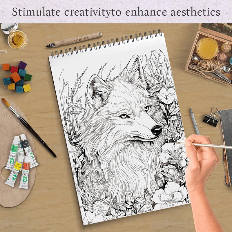 Adult Coloring Books, Stress Relief Book with Intricate Designs Featuring Ocean World, Butterfly, Forest, Jar and House Themes, Ideal for Relaxation, Creativity and Holiday Fun, High-Quality Spiral-Bound Pages Coloring Book #TOP PICKS