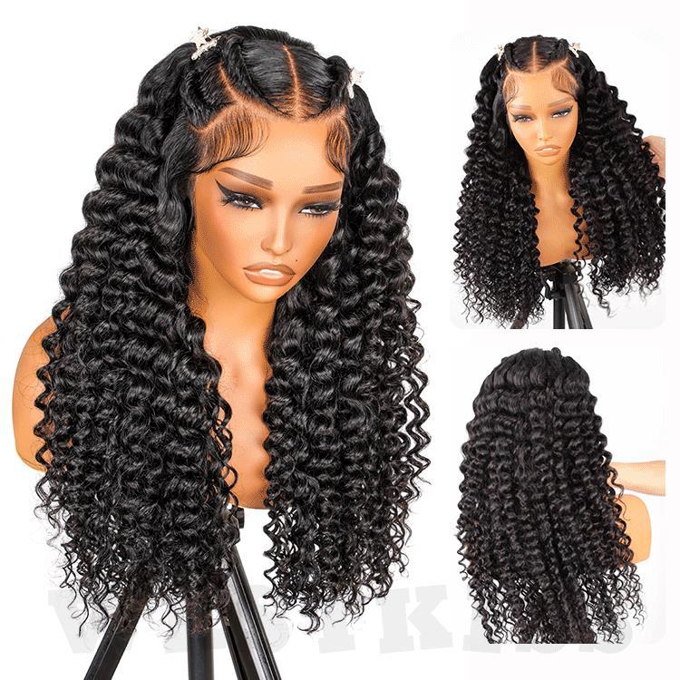 [West Kiss] Pre-Braided Stylist Wig Loose Deep Glueless Ready Go 13x4 Lace Front Human Hair Wig Pre Styled Pre Plucked Human Hair Wig