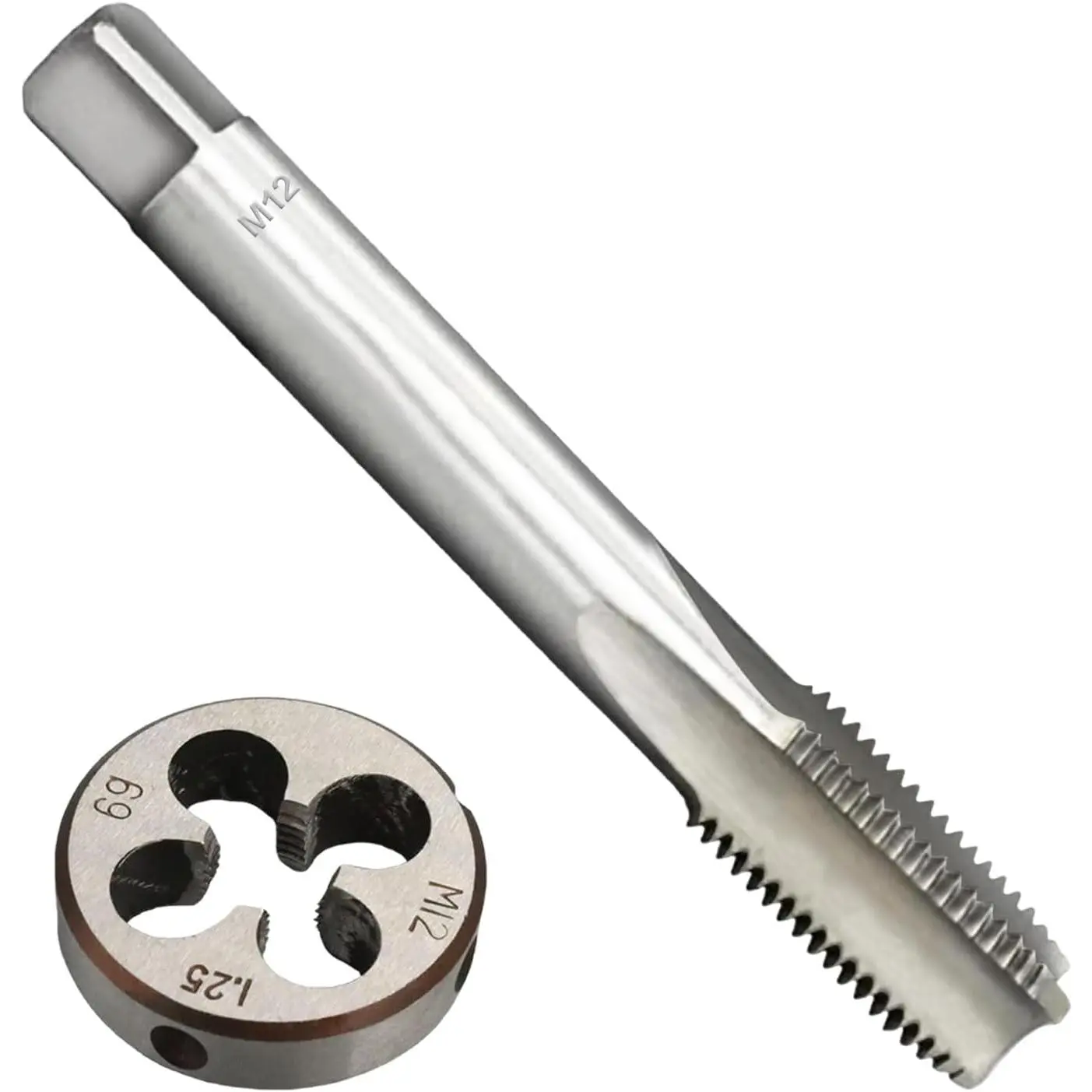 M12 x 1.25 Metric Thread Tap and  Set, M12 x 1.25mm  Steel Machine Tap and  Set, Right Hand Thread Tap and Round Thread