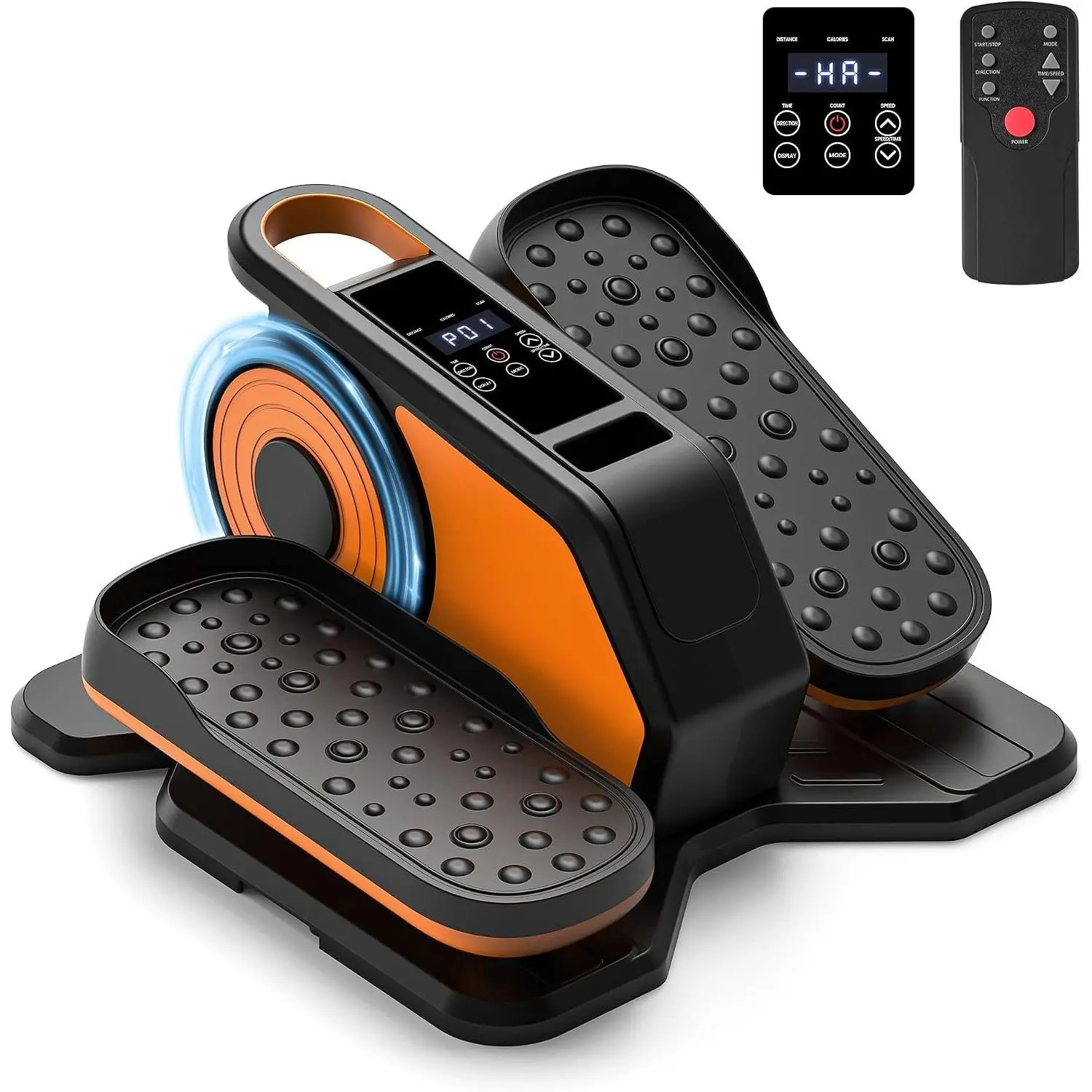 Under Desk Elliptical Machine, Quiet & Portable Electric Machine Seated Pedal Exerciser with Remote Control, Low- Electric  Workout Machine with 12 Level Speeds Adjustable for  Office