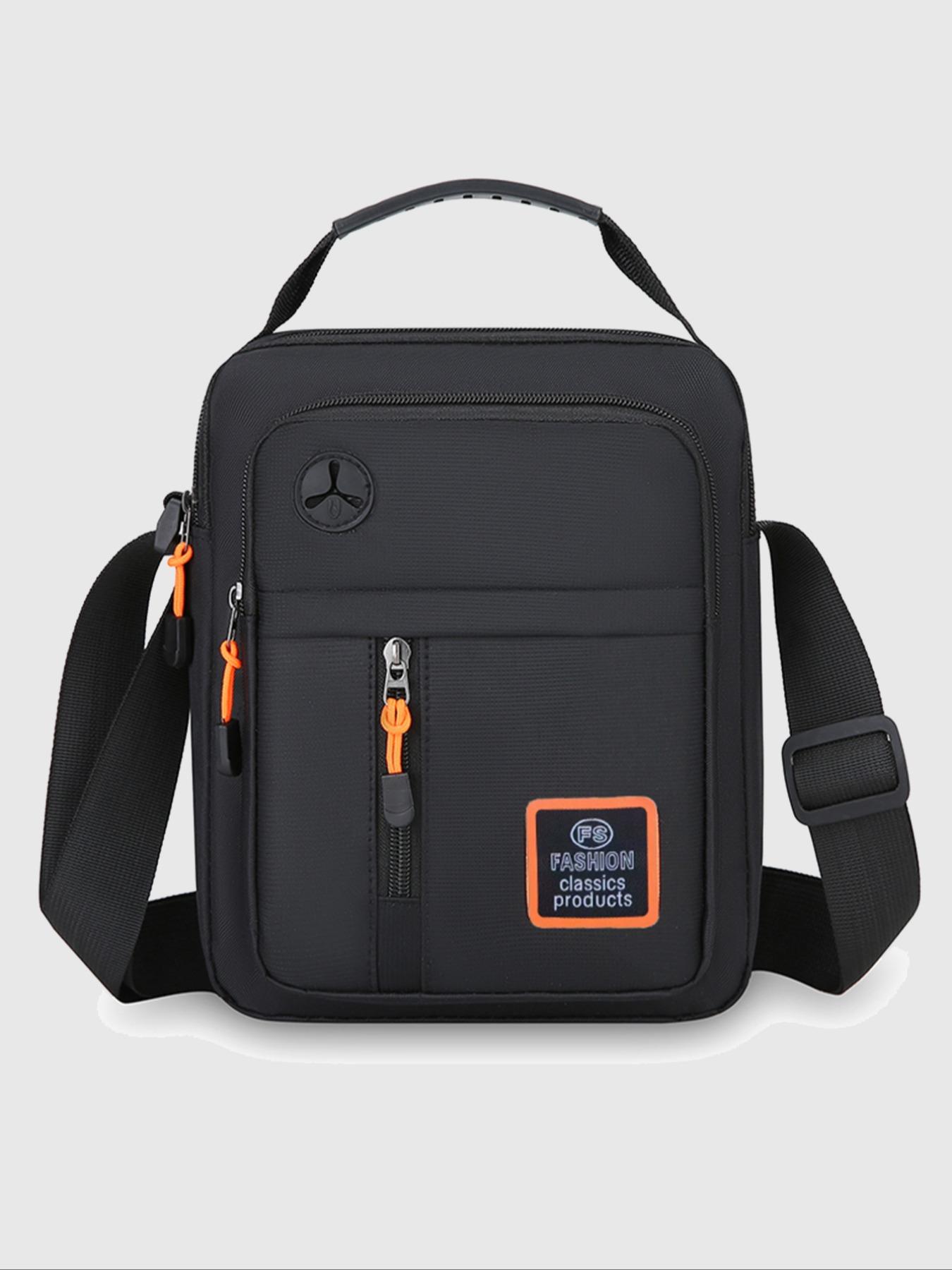 Men's Crossbody Bag, Large Capacity Oxford Fabric, Multi-Functional Design, Multiple Pockets, Adjustable Shoulder Strap, Daily Use