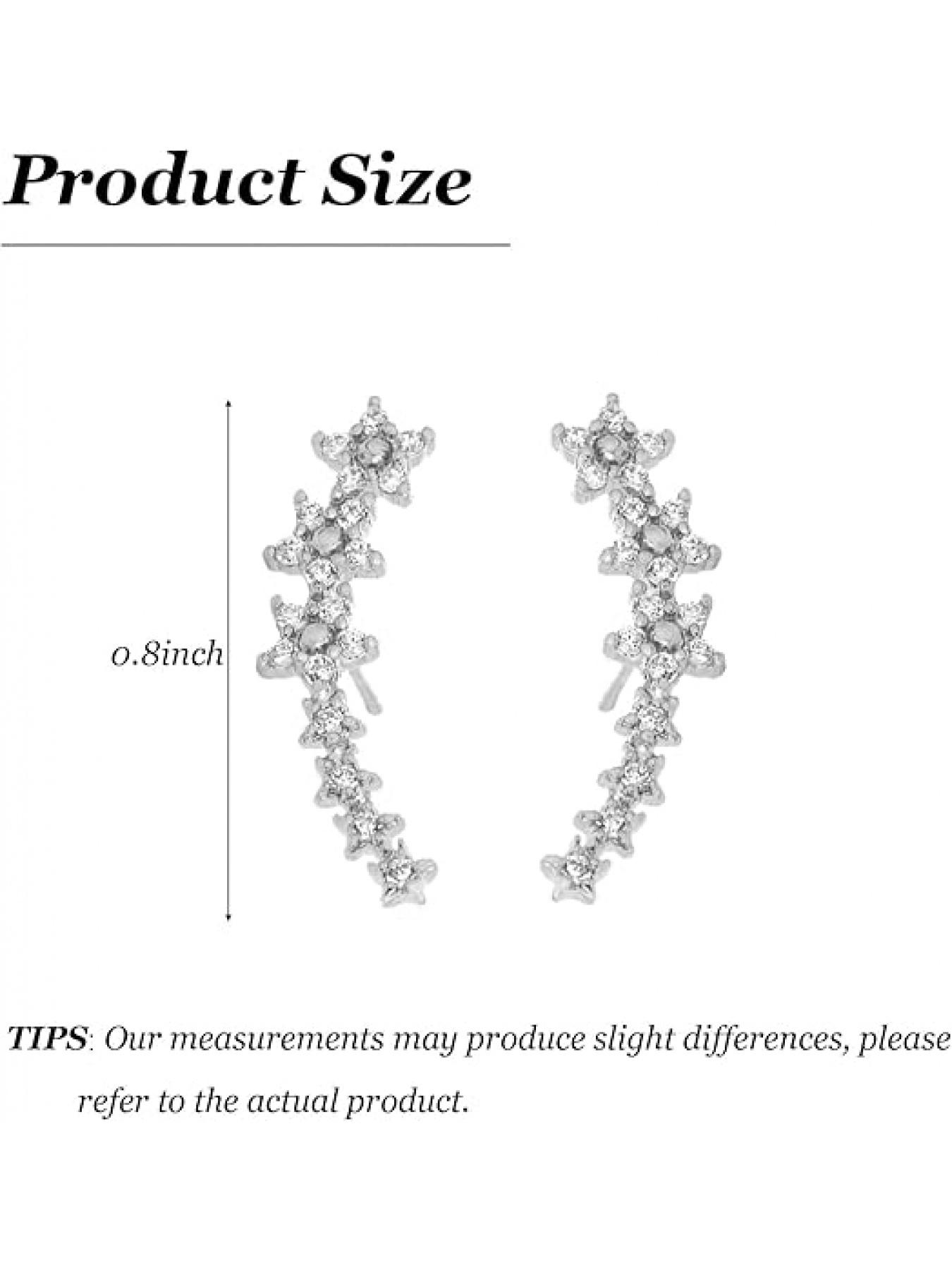 Diamond-studded stud earrings and ear cuffs, niche design, high-end cold style, temperament earrings, simple and versatile ear jewelry