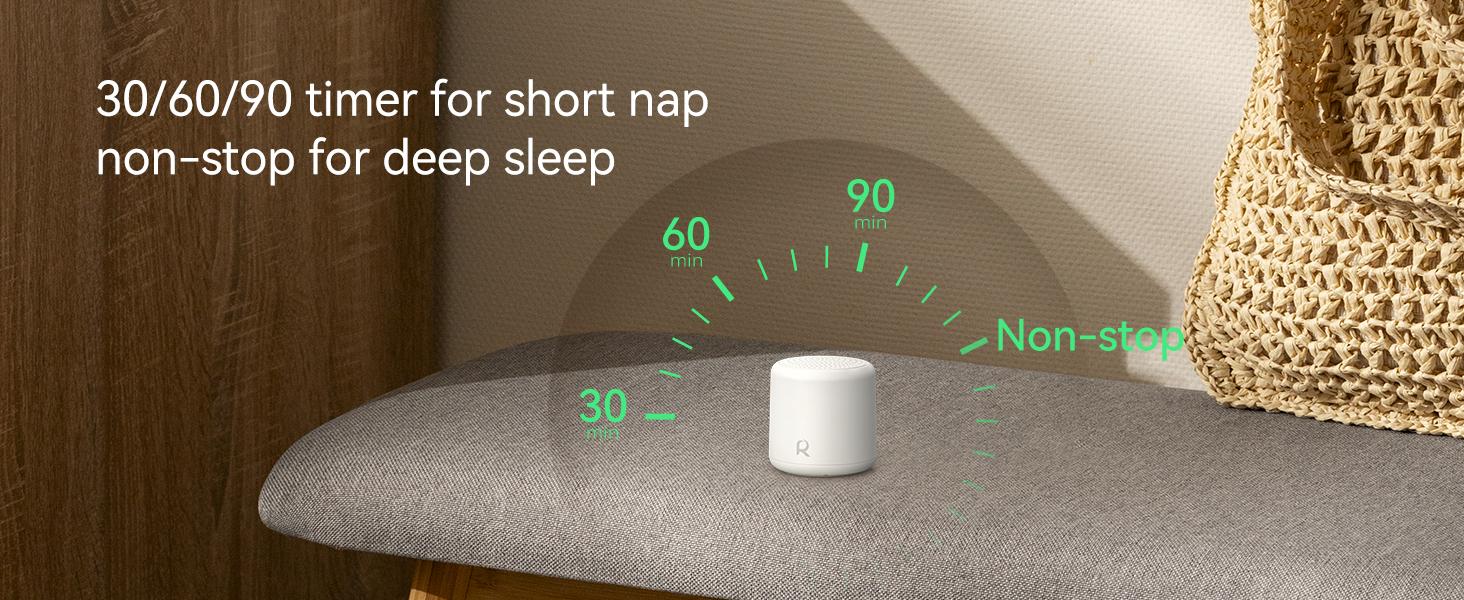 Restnature White Noise Sound Machine - Travel Sound Machine for Sleep, 16 Nature Sound, Timer, White Noise Machine for Sleeping Office Privacy Home Gift, Christmas present, Holiday Travels