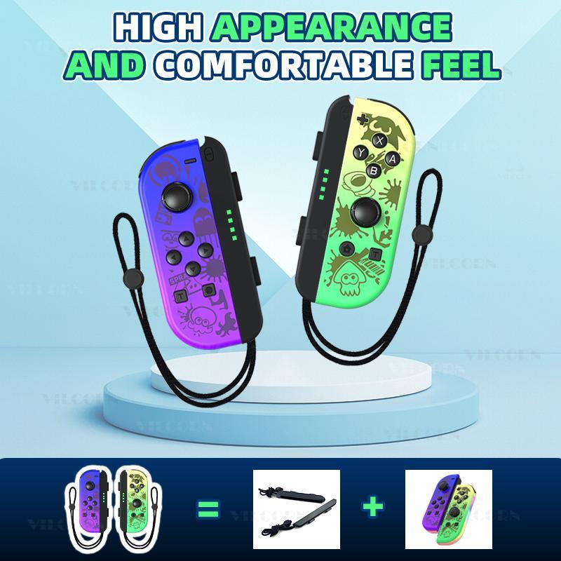 VILCORN Controller for Nintendo Switch OLED/Lite, Wireless Dual Gamepads with Wake-Up Vibration, Wireless Game Controllers, Bluetooth-compatible Game Controller for Switch Lite & OLED Host, Switch Accessories