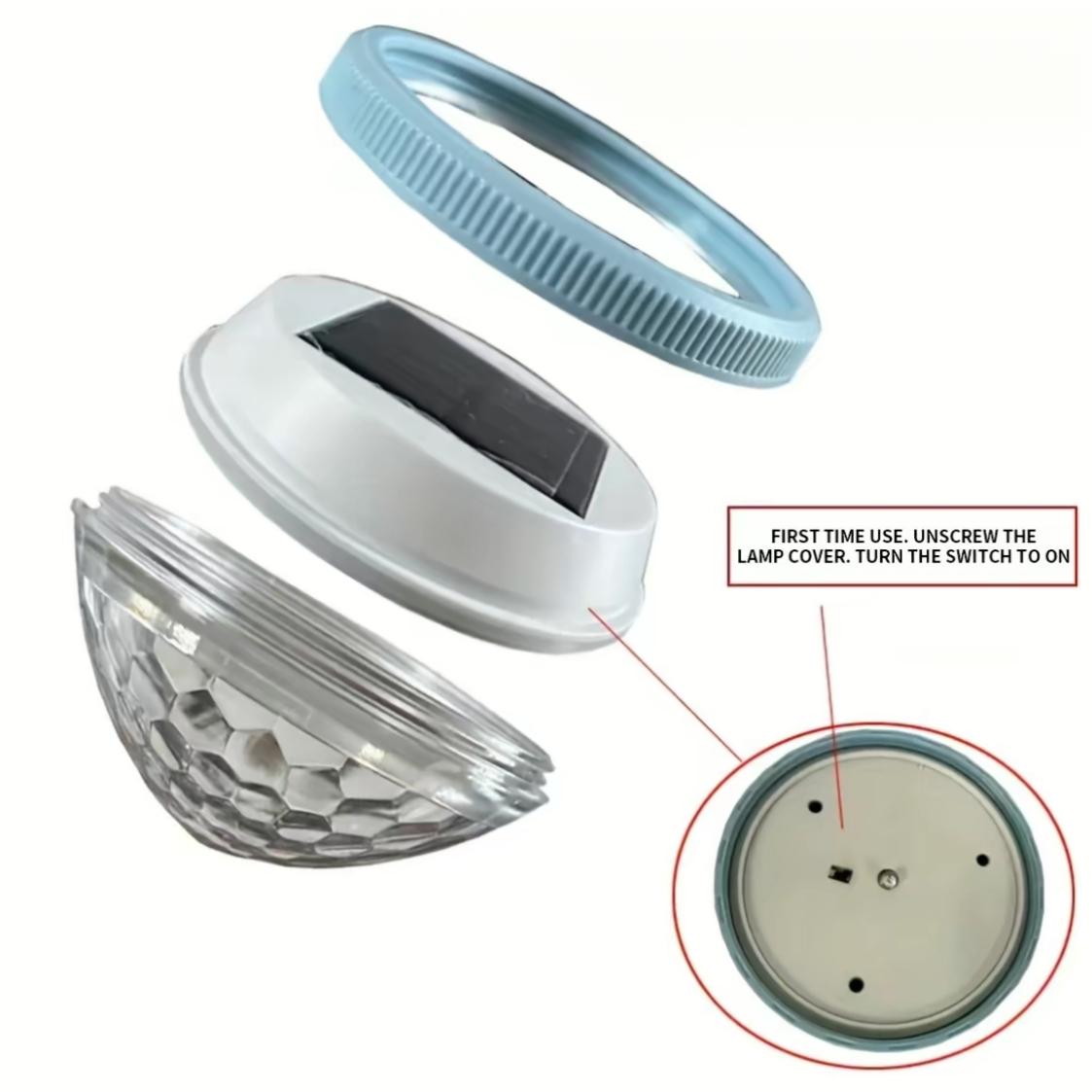 Solar Powered Floating LED Light, Multicolor Pool Lamp, Submersible Aquarium Light, Garden Decorative Mood Light, Outdoor Lighting