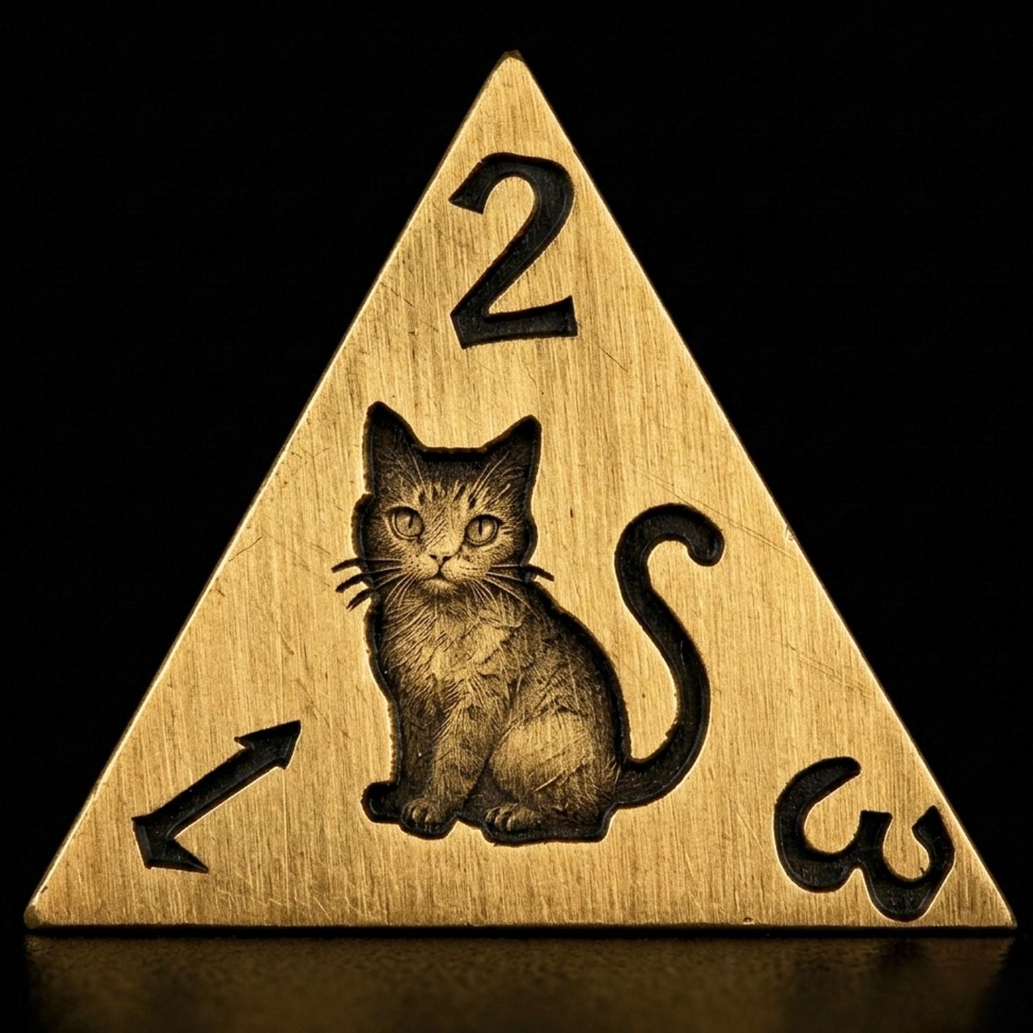 Metal Cat Dog Carved D&d Dice Set, 7-Piece Sharp Corner Polyhedral Rpg Tabletop Dice, Dragon & Dungeon Collectible Dice