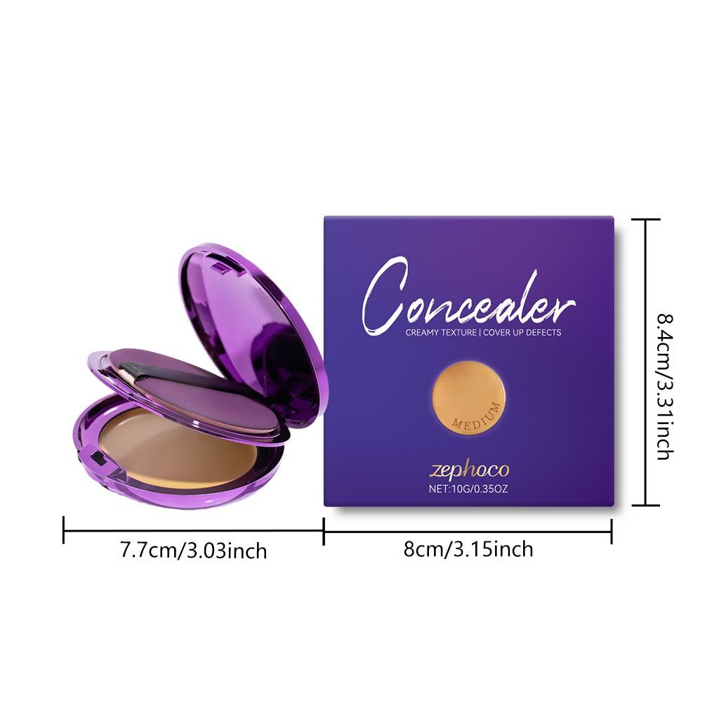 Zephoco High Efficiency Concealer Palette Natural Color Cream Concealer Full Coverage Professional Concealer Smooth Waterproof Long Lasting