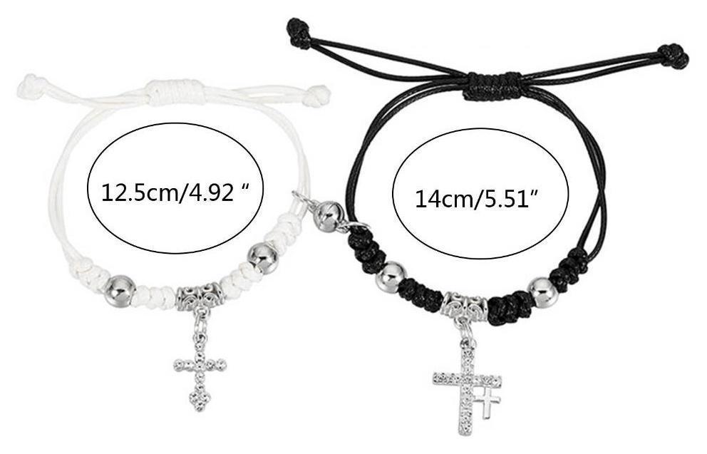 2Pcs Couple Bracelets Adjustable Braided Friendship Bangle Women Men Jewelry 2Pcs Couple Bracelets Adjustable Braided Friendship Bangle Women Men Jewelry