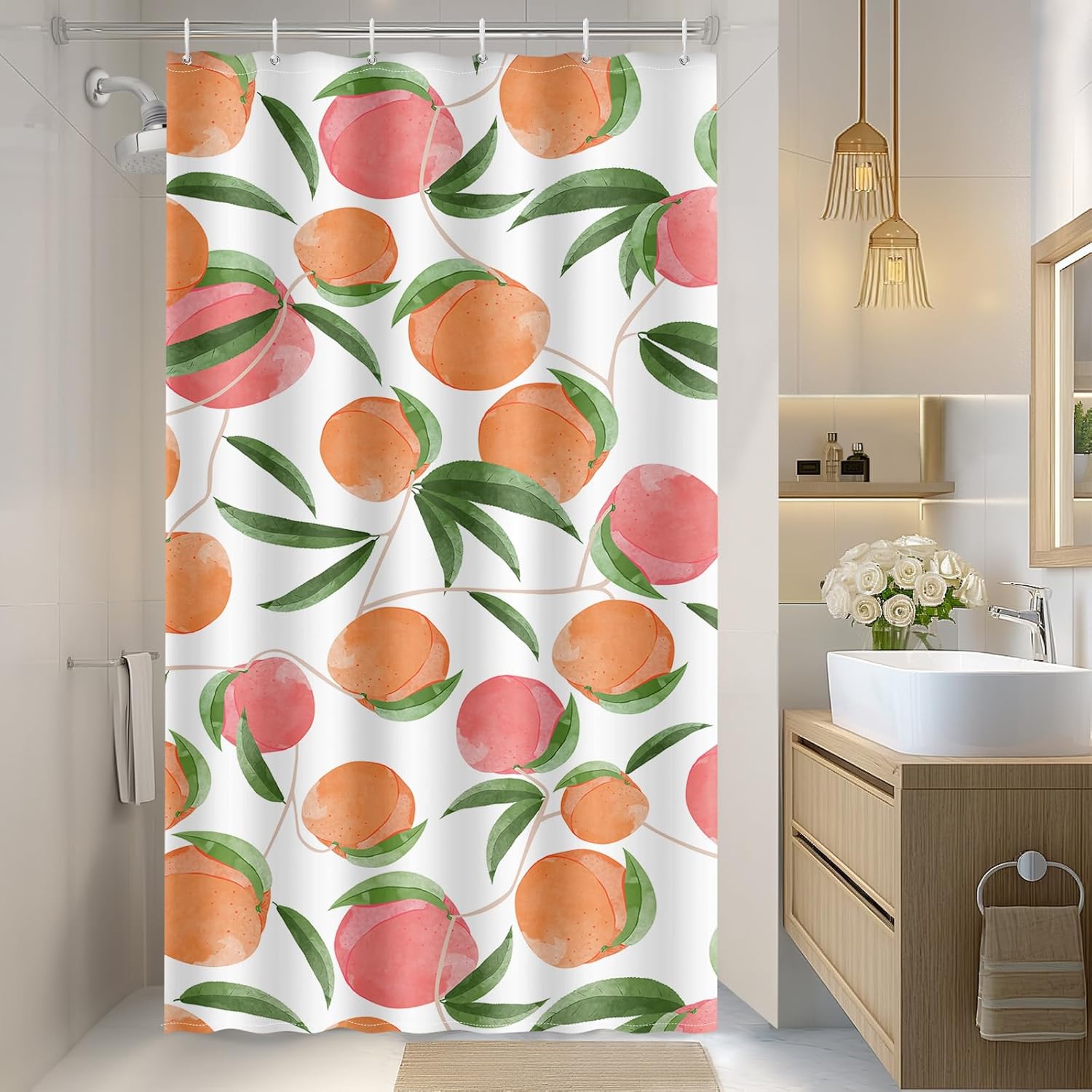 Vintage Dark Cottagecore Mushroom Shower Curtain - Retro Botanical Wildflower Print, Waterproof Fabric Curtain with 12 Hooks | Whimsical Gothic Bathroom Decor #showercurtain #mushroom #cottagecore #vintage #botanical #waterproofcurtain  #gothicdecor