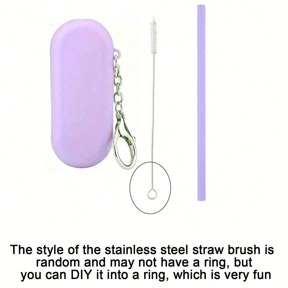 Reusable Silicone Straw with Storage Box, Foldable Lightweight Portable Handy Drinking Straw, Ideal for Travel, Parties, and Learning
