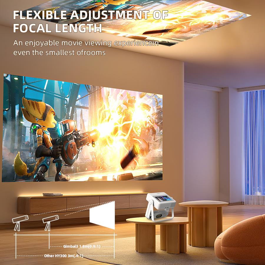 Touchscreen Portable Projector [Autofocus/800 ANSI/Native 1080P/Support 4K] A5PRO Smart Home Movie Projector with Touchpad, Wifi 6, Bluetooth, 180° Stand, 300-inch Display, Suitable for Outdoor/Indoor/Gaming, Christmas/New Year Gift voplls Hdmi Android