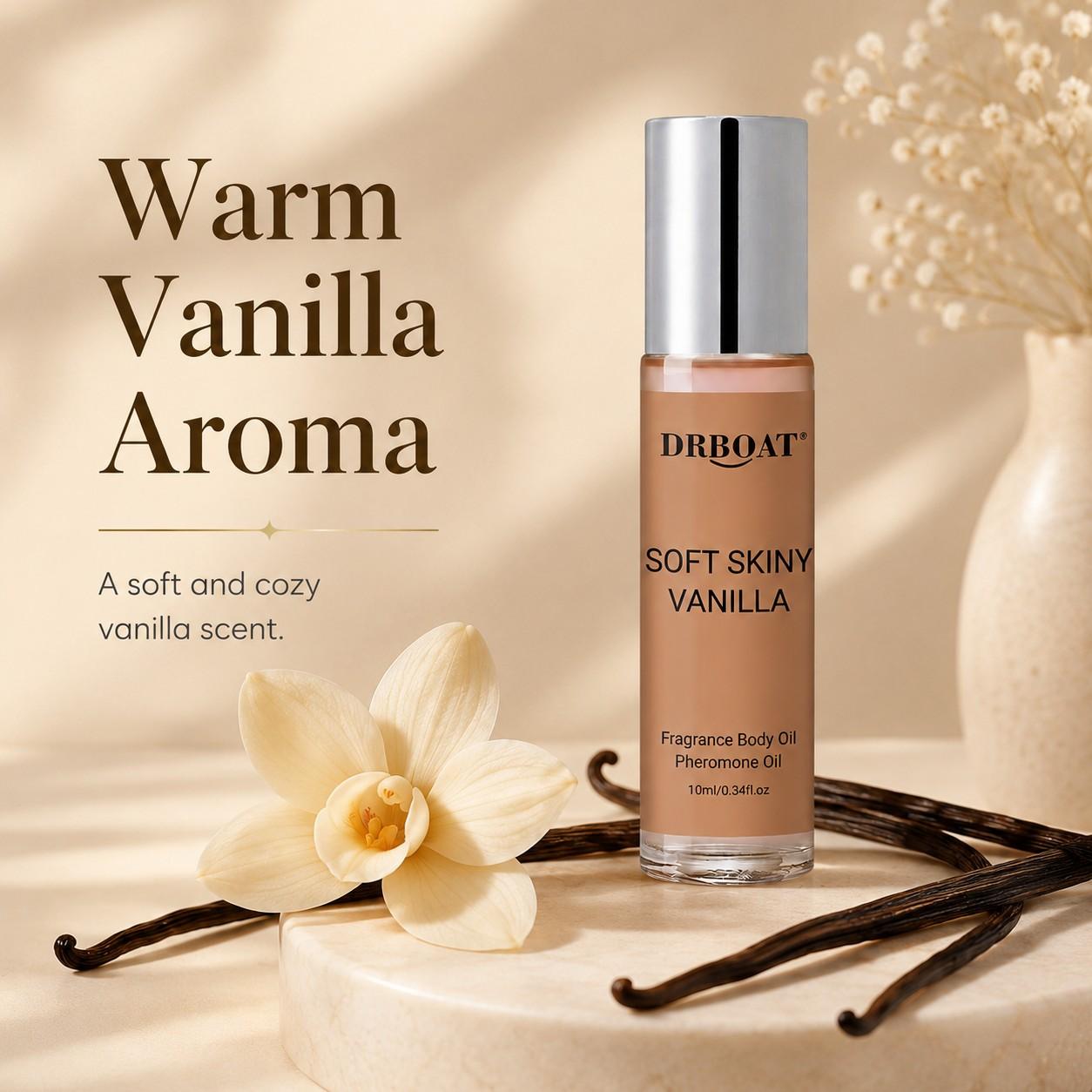 10ML Vanilla Skincare Pheromone Oil - Roll-On Subtle Essential Oil, Original Vanilla Skin Perfume Body Oil for Men and Women, Dating Traveling Home, Sweet Scent Fragrance