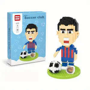 Soccer Ball Micro Mini Building Blocks Sets, Micro Mini Bricks, Soccer Club, football characters, Learn to Build Set, Model Building Set, Interlocking Mini Building Blocks, 3D Puzzle Construction Stem Toy for Kids, Collectible Item - Sports