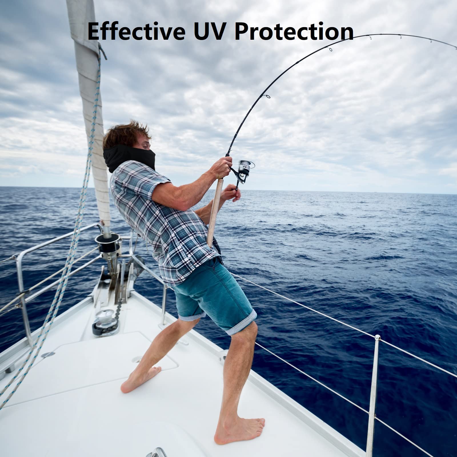 Balaclava Face Mask, Summer Cooling Neck Gaiter, UV Protector Motorcycle Ski Scarf for Men/Women black unisex face covers & mask