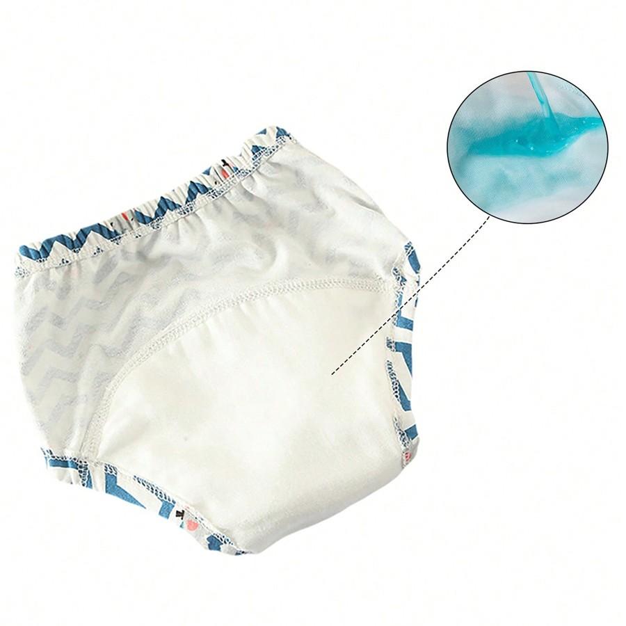 3pcs Reusable Kids Training Pants, Cartoon Print Potty Learning Underwear, Leak-Proof Diapers for Boys & Girls, Newborn Size Up to 5kg