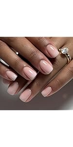 White French Tips Press on Toenails Short Square, Acrylic Designs Toe Nails Press ons Set, Artificial Perfectly Fit False Toenails for Women with Glue/Sticker On Toenails, Fake Toes nail Kit