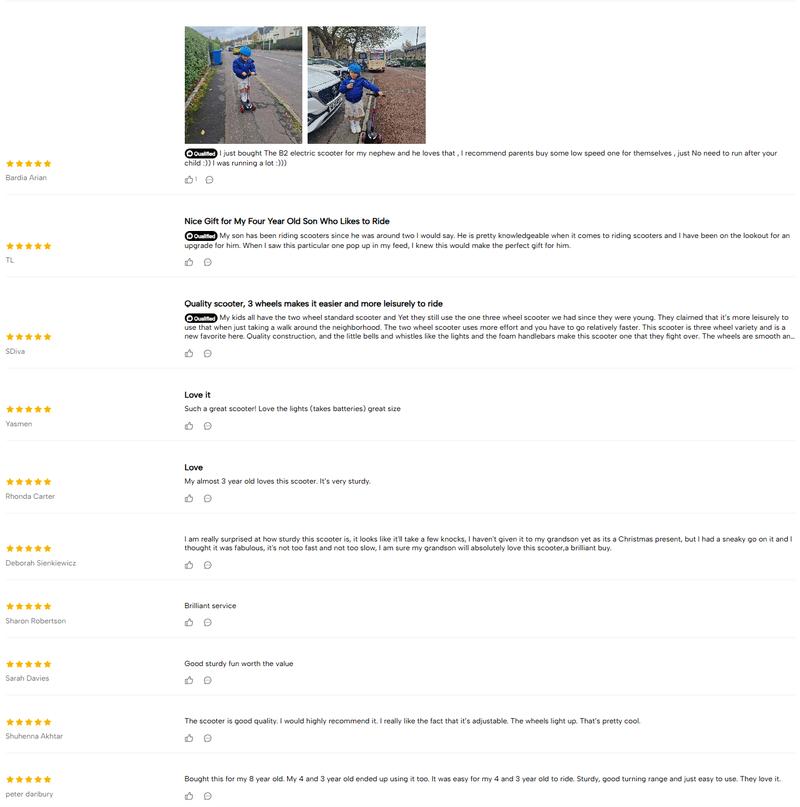 【Christmas Gifts】Electric Scooter for Kids, Bluetooth Control Light Up 3-Wheels Kick Scooter for Age 3-12 Stability Fun Ride Adjustable Safety