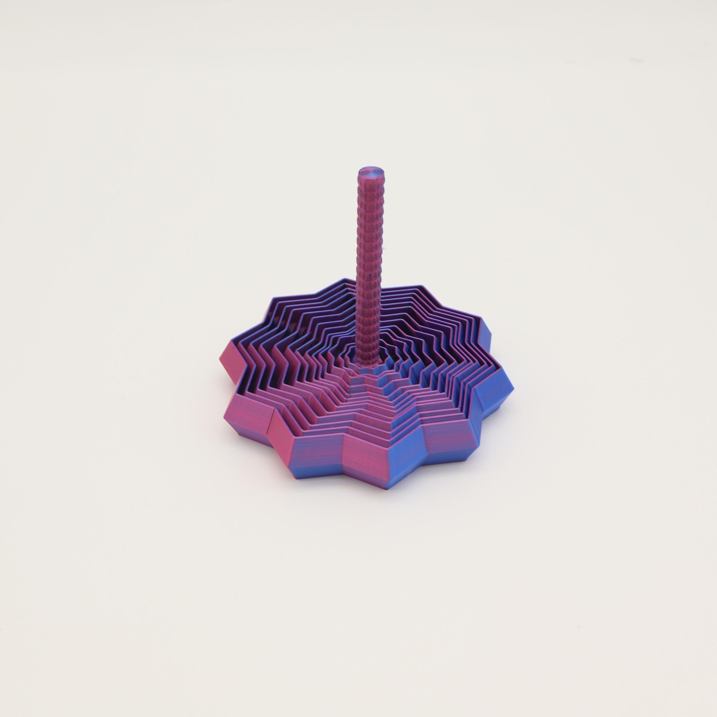 1pc 3D Printed Hexagonal Spiral Stress Relief Fidgeting Toy, Home Decor, Halloween & Christmas Gift, Party Favor, Unique Desk Accessory