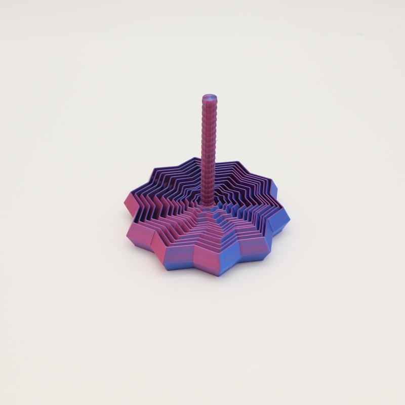 1pc 3D Printed Hexagonal Spiral Stress Relief Fidgeting Toy, Home Decor, Halloween & Christmas Gift, Party Favor, Unique Desk Accessory