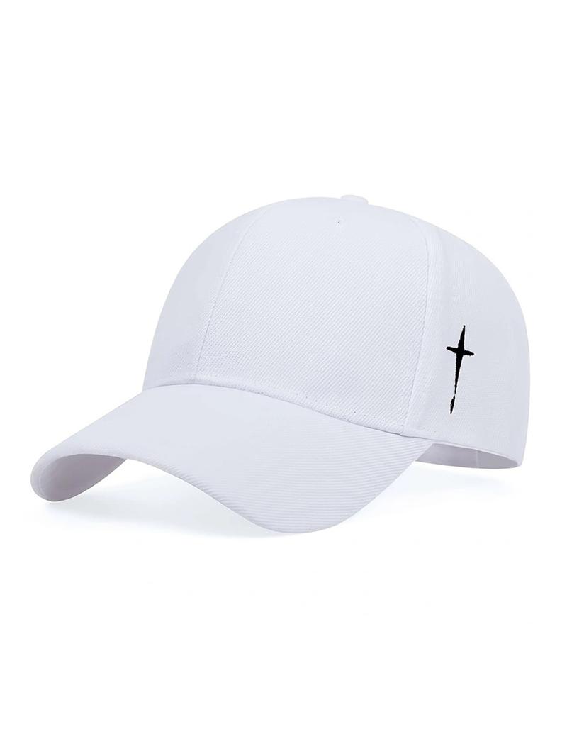 1 Piece Criss Embroidered Baseball Cap, Casual Sun Protection Summer Sports Adjustable Sunscreen Hat, Outdoor Vacation Fashion All-match Clothing Accessories for Men and Women Daily Use for Travel