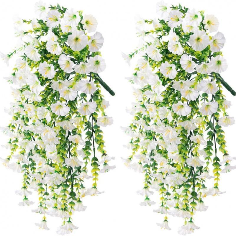 2/4/6Pack Artificial Morning Glory Vine, Faux Flower, Spring/Summer Decoration Decorative Flowers for Home Party Wedding Outdoor Yard Wall Hanging, Ornaments, Mother's Day Gifts 2/4/6Pack Artificial Morning Glory Vine, Faux Flower, Spring/Summer Decoration Decorative Flowers for Home Party Wedding Outdoor Yard Wall Hanging, Ornaments, Mother's Day Gifts