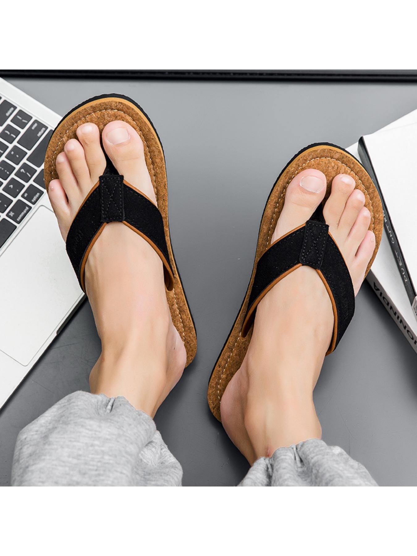 Summer Men's Sandals, Casual Y-Strap Eva Slippers, Lightweight Outdoor Beach Shoes, Indoor Home Footwear, Comfortable and Stylish