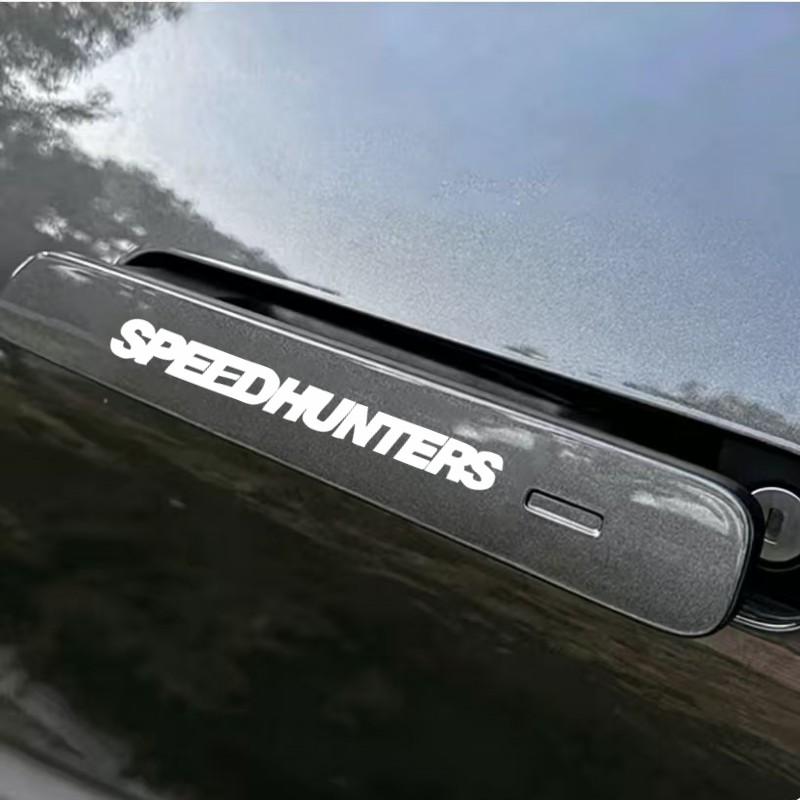 2Pcs Vinyl Sticker Set, SPEEDHUNTERS Street Racing Decal for Car Body, Wiper, Wheel, Motorcycle,Self-Adhesive