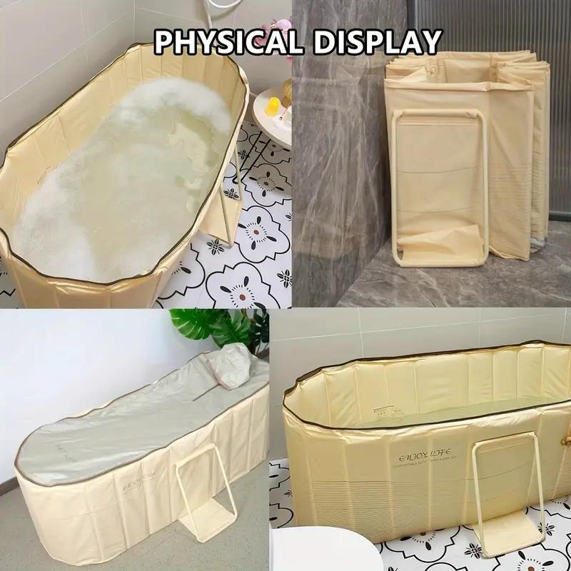 Portable insulated bathtub, Ice Bath Tub for Athletes, Inflation-free bathtub for shower, Ice Plunge Tub with Cover, Baths at Home & Outdoor