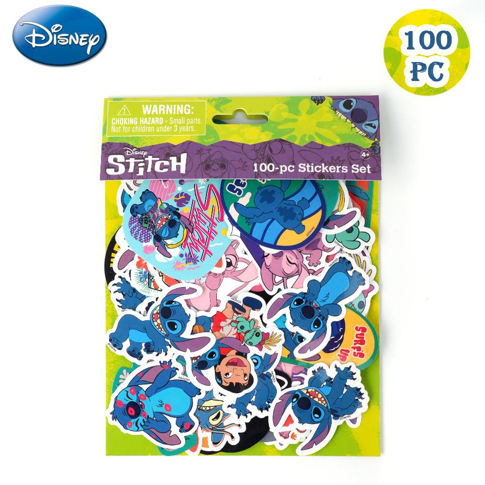 100pcs Disney Officially Licensed Stitch Sticker Cartoon Character Decoration Laptop Cup Helmet Picture Frame Skateboard Computer Waterproof CUTE Sticker Christmas Birthday Party Favors  Diy Decorative Supply