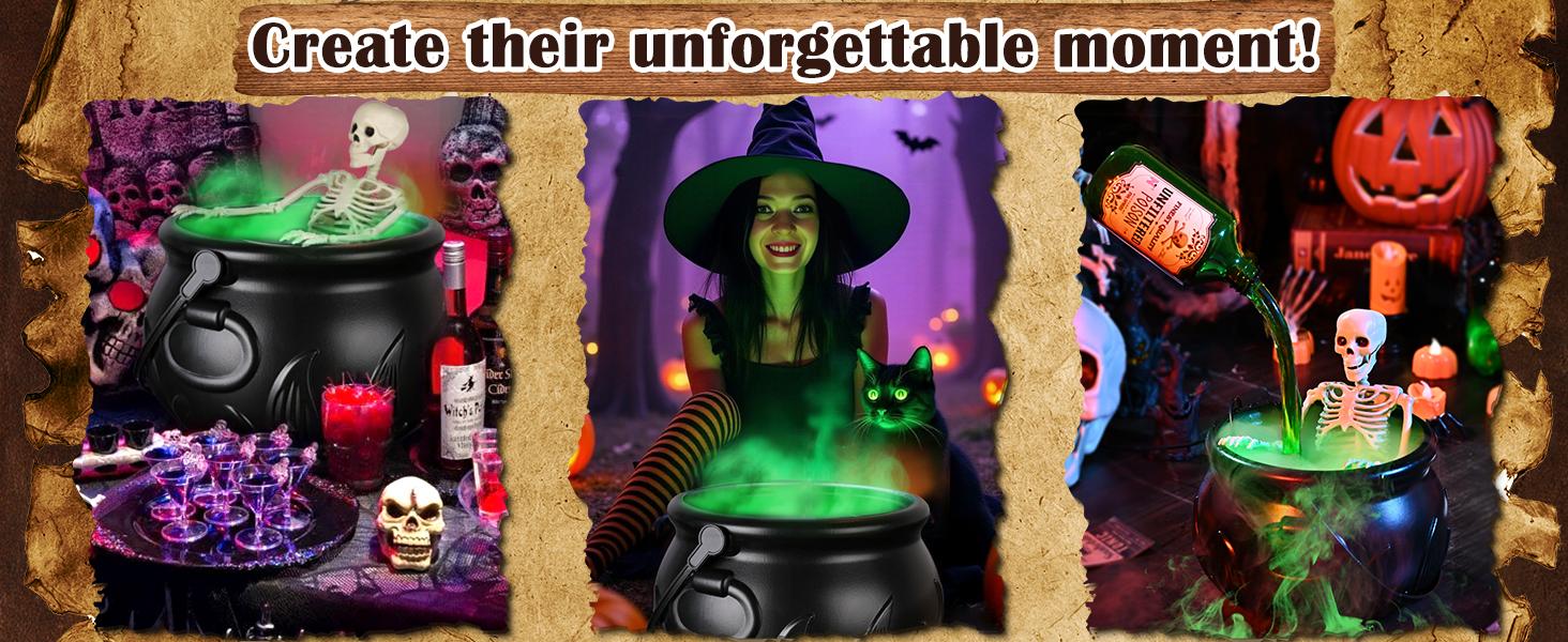 Halloween cauldron party and home display