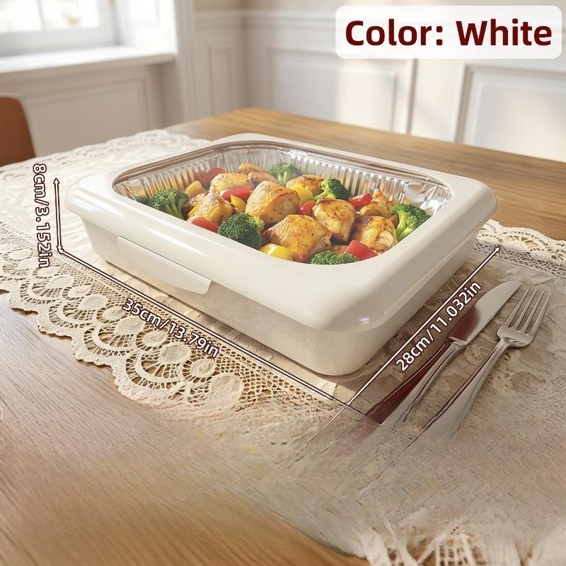 A set of elegant wok 2-in-1 reusable plastic food storage boxes with 1 foil tray for outdoor parties, celebrations, Christmas and Thanksgiving gifts